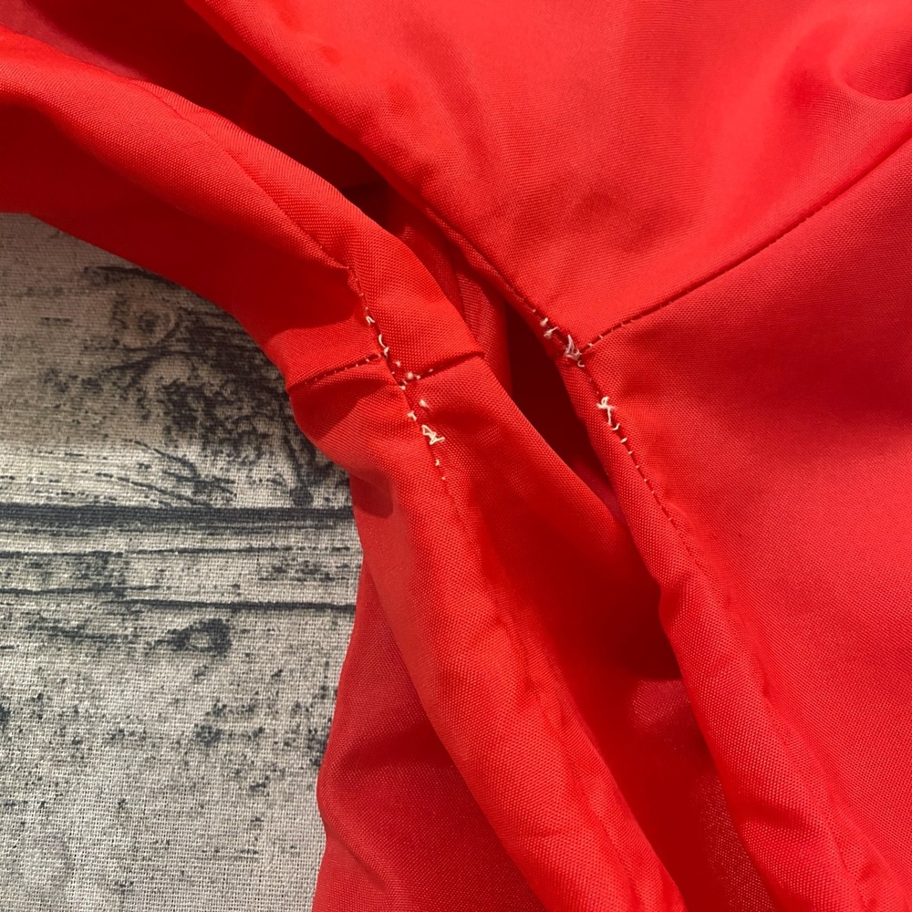 Cranbrook Vtg 50s 60s Hoodie Full Zip Windbreaker Jacket Red Nylon‎ Rockabilly - Picture 11 of 13